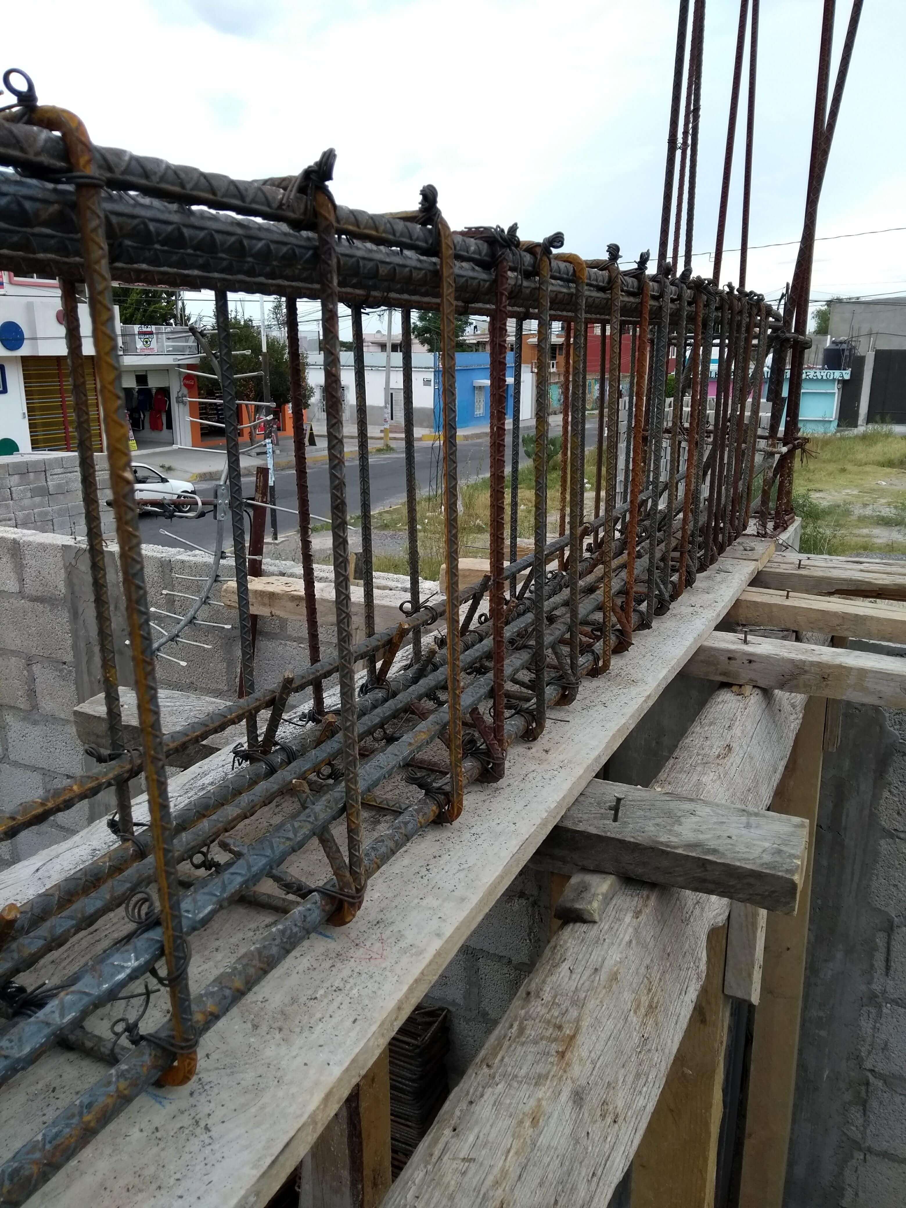 Detalle de armado estructural en el Proyecto Julio