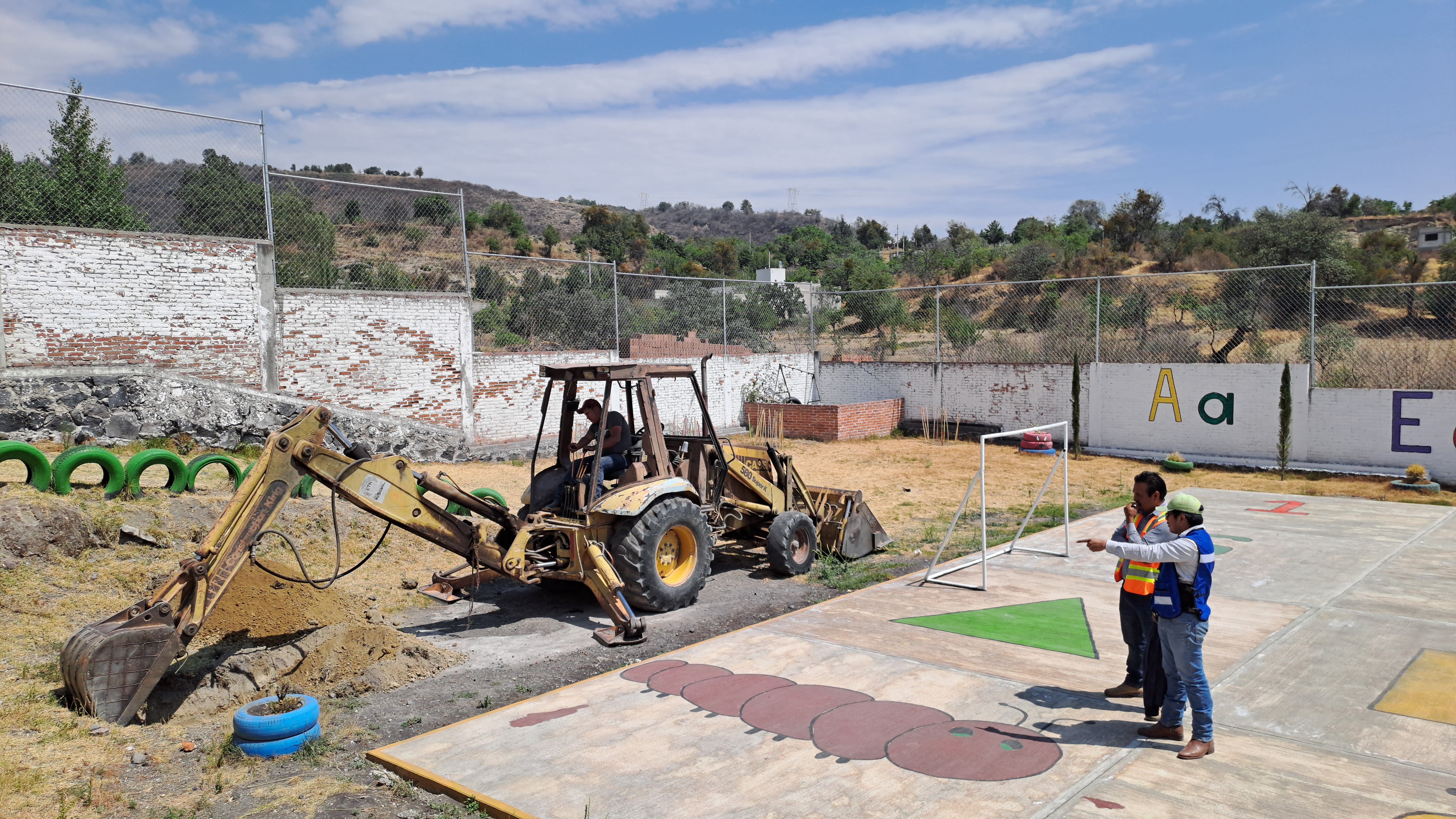Frente de trabajo del proyecto Xalitzintla